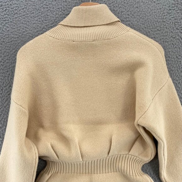 Lulus Dress Womens Small Sweet Comforts Cream Turtleneck Mini Sweater Stretch - Picture 5 of 10